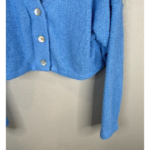 Will Fable Women's‎ Terry Button Front Cardigan Sweater Long Sleeve Size M - Picture 6 of 15